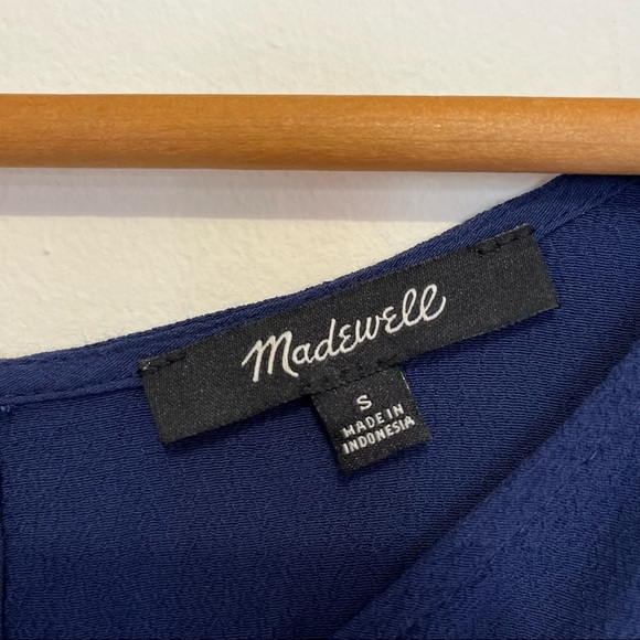 Madewell Blue Dolman Sleeve V Neck Blouse Womens Size Small - Picture 5 of 11
